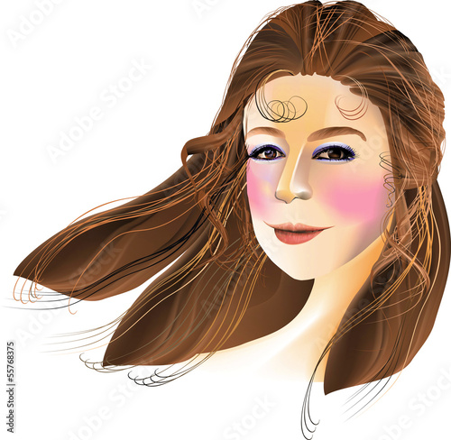 A portrait of a real woman