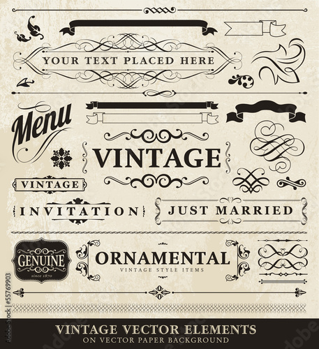 Vintage vector elements