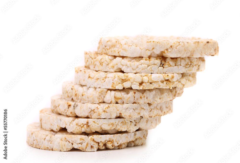 Stack of corn crackers. Close up. Stack of corn crackers. Close up.
