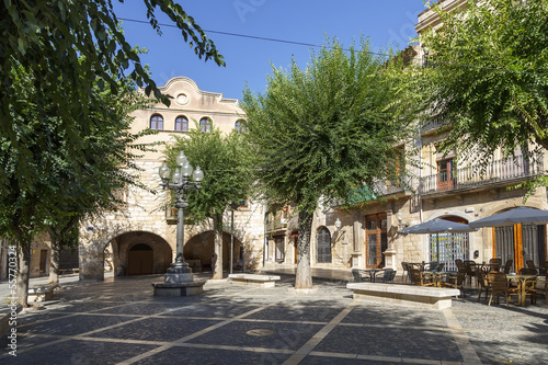 Square in the medieval town of Montblancl, Tarragona Spain © KarSol
