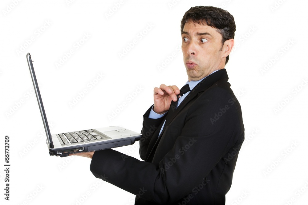 Man looking taken aback and affronted Stock Photo | Adobe Stock