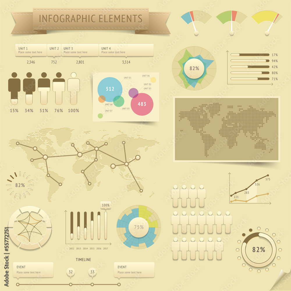 Naklejka premium Infographic design elements