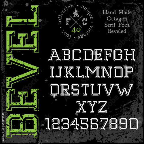 Foto Handmade retro font