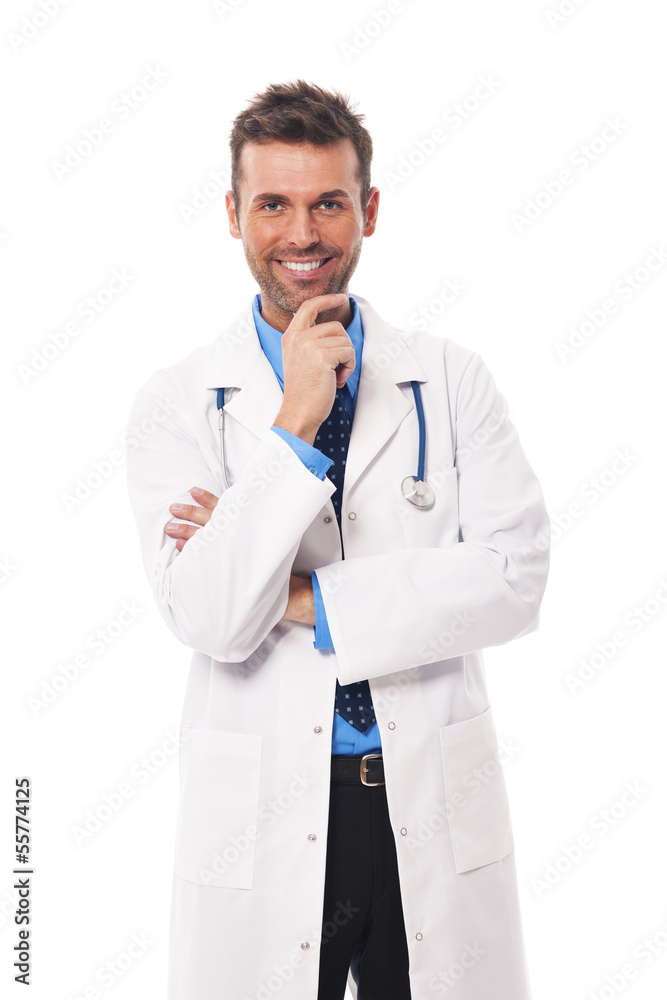 Portrait of confident handsome doctor