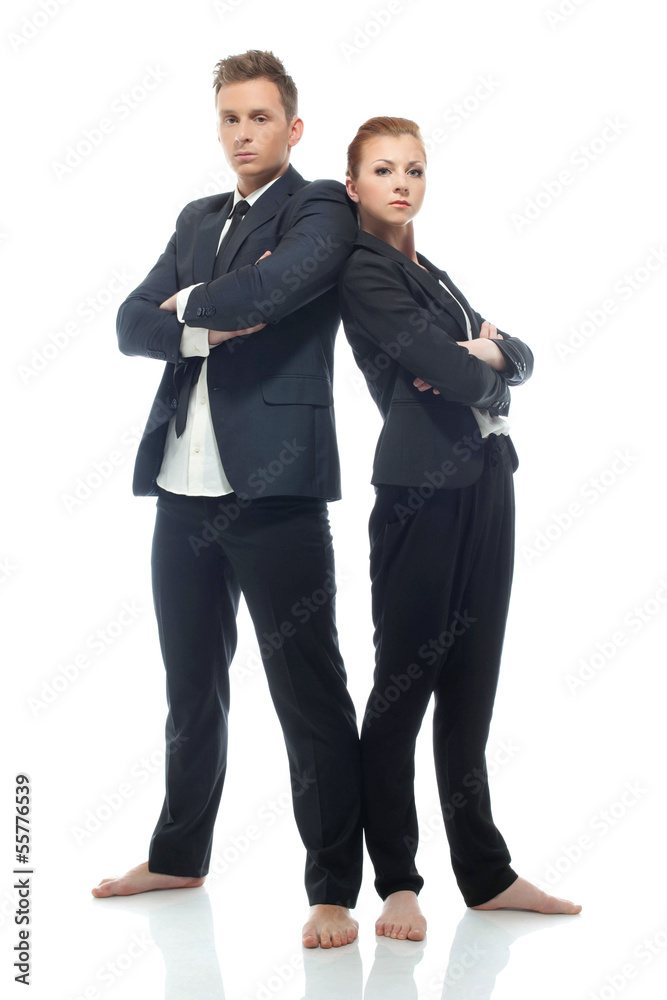 Handsome young business partners isolated on white Handsome young business partners isolated on white