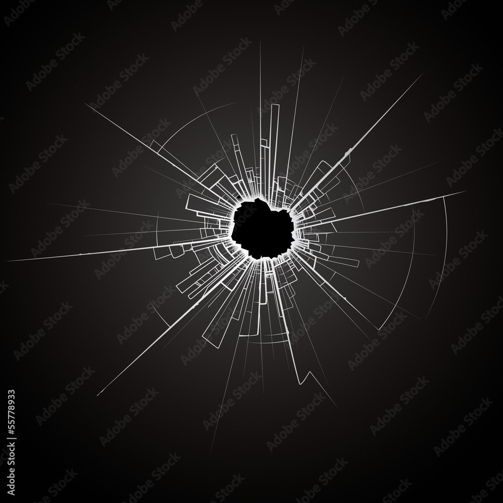 Black Broken Glass