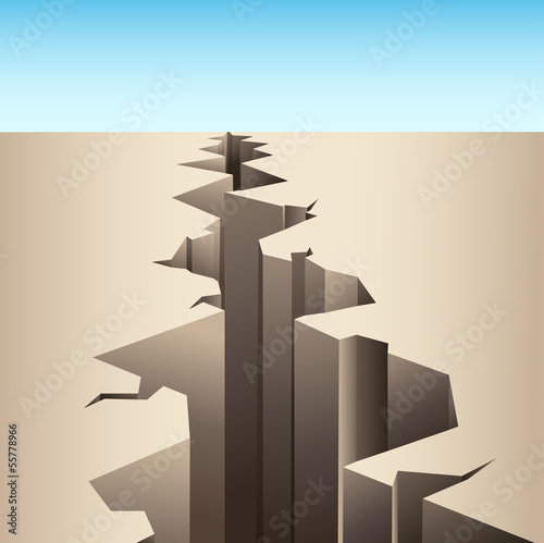 Crack in the ground