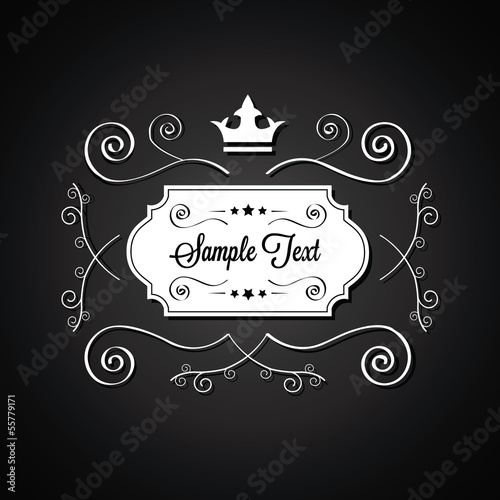 Black Vector Abstract Background for Sample Text