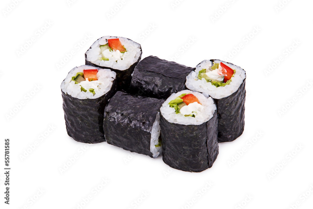 toewijzen Dageraad genade sushi red pepper kappa maki Stock Photo | Adobe Stock