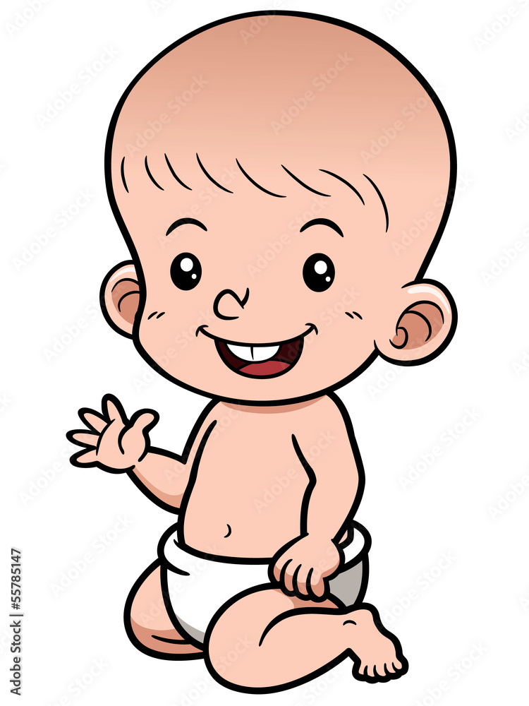 Vector illustration of cartoon baby Vector illustration of cartoon baby