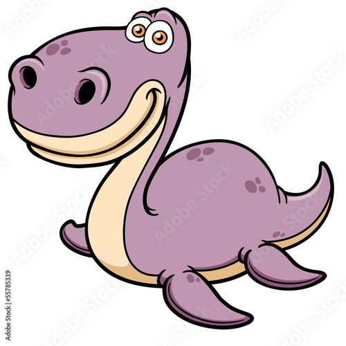 Vector illustration of Cartoon dinosaur