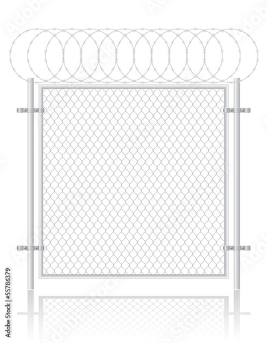 fence made ​​of wire mesh vector illustration photo