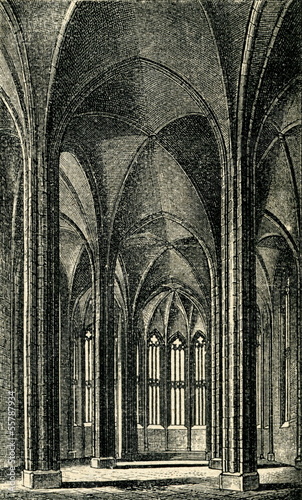 Interior of gothic church photo