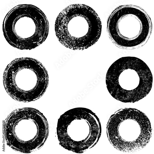 Set of grunge frames. vector illustration.