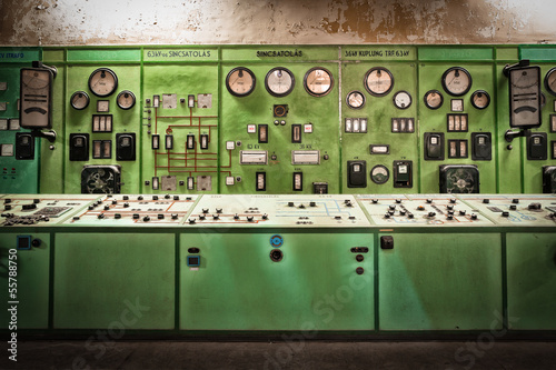 electric controller room in an old metallurgical firm