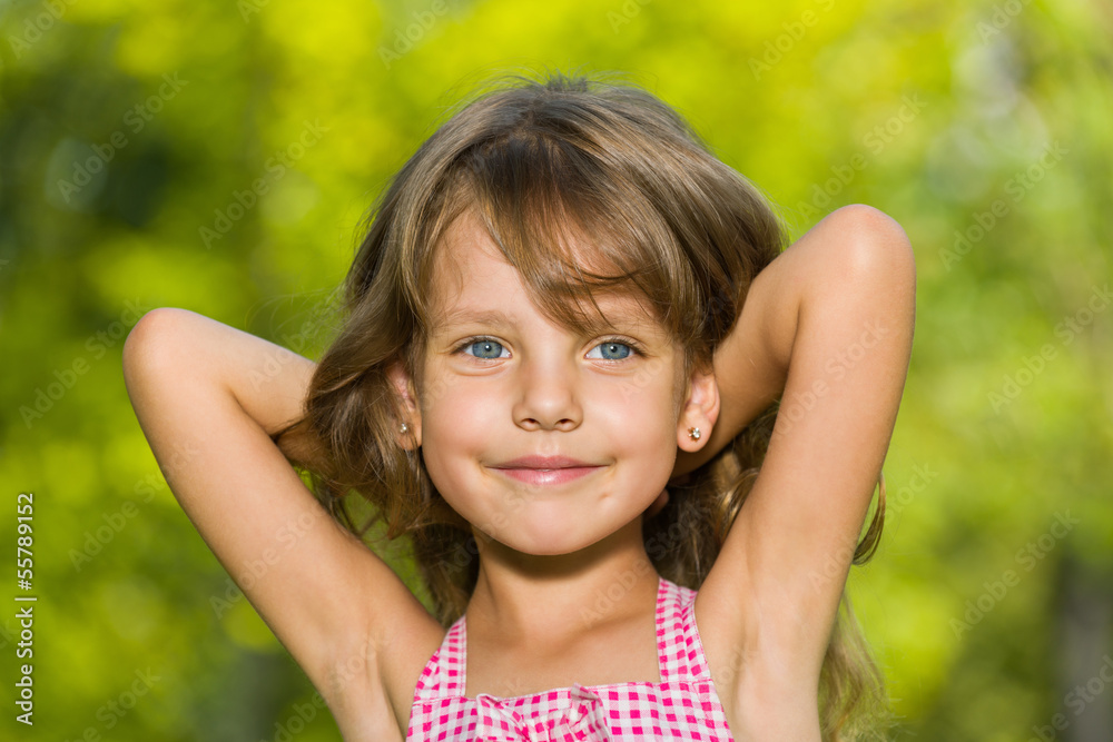 Pretty little girl outdoors Pretty little girl outdoors