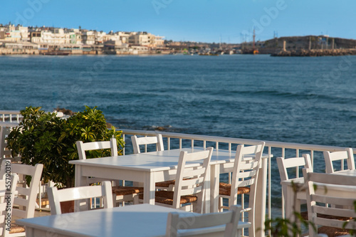 Coffee terrace with sea view