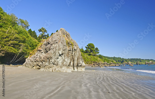 Ocean Beach and Rocks on a quiet shore