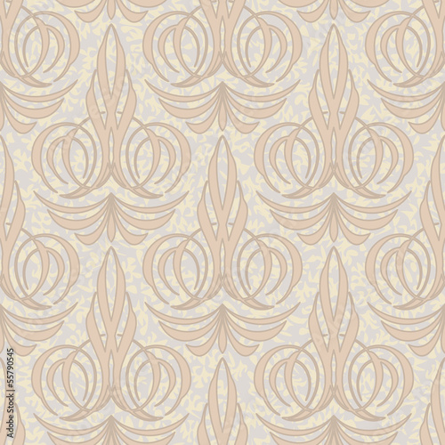 abstract beige floral seamless background