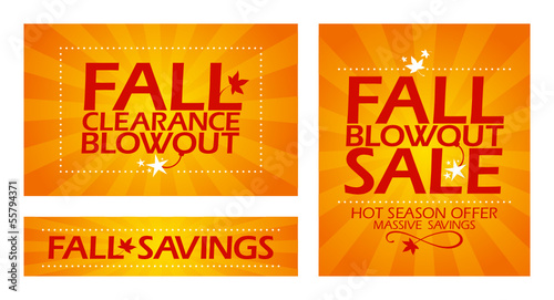 Final fall clearance sale banners.