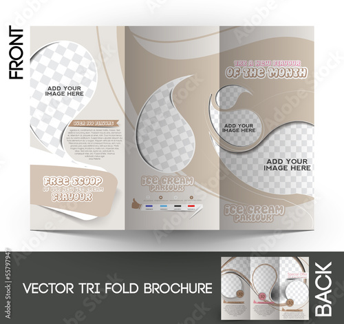 Vector Ice Cream Store Brochure Design