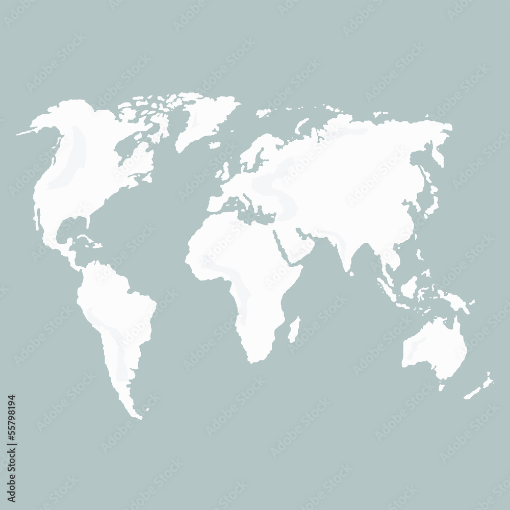 World Map - vector illustration