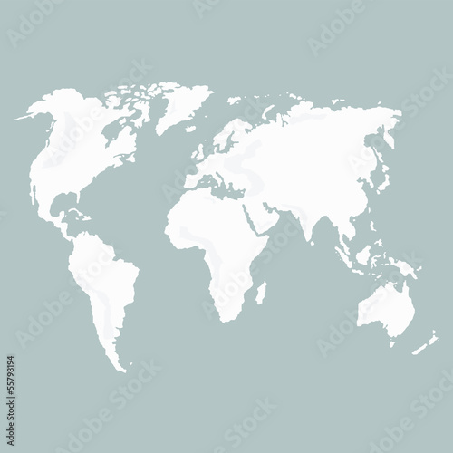 Fototapeta Naklejka Na Ścianę i Meble -  World Map - vector illustration