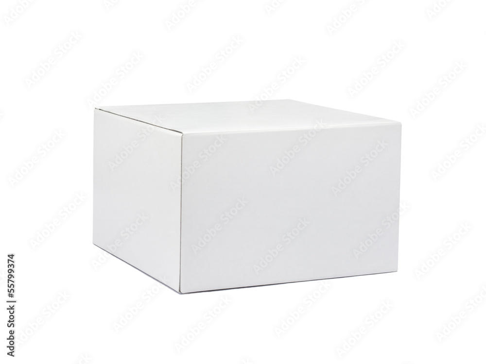 White box isolated on white background