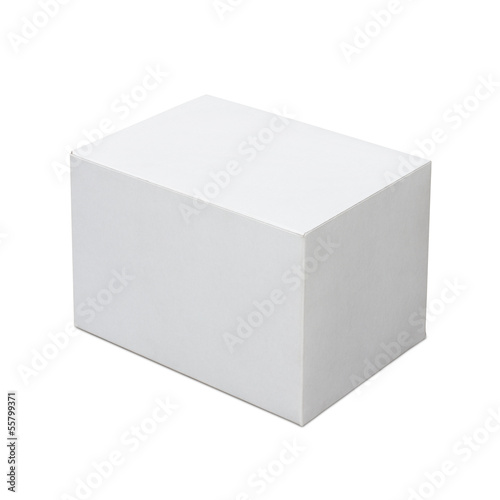 White box isolated on white background