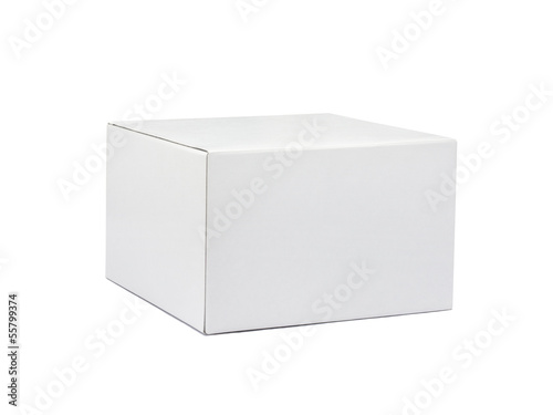 White box isolated on white background