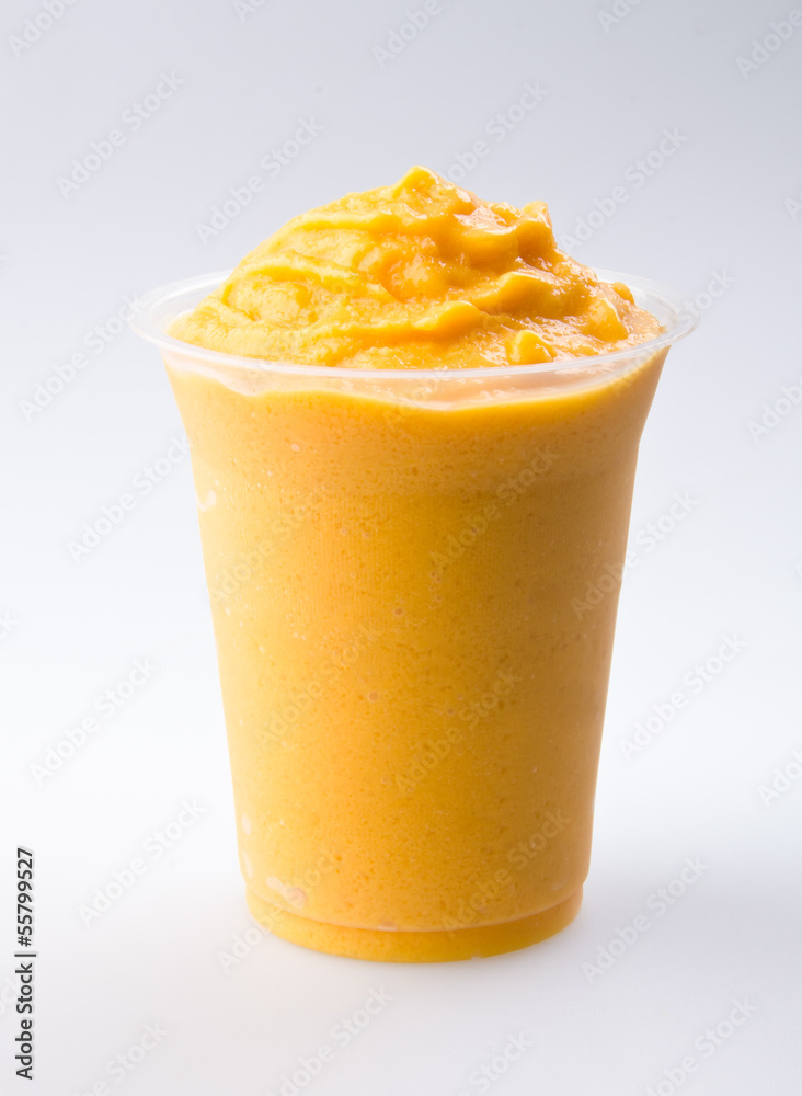 mango yogurt, milk shake isolated on white mango yogurt, milk shake isolated on white
