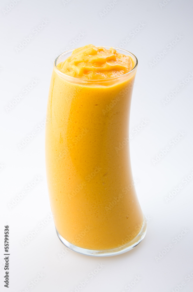 mango yogurt, milk shake isolated on white mango yogurt, milk shake isolated on white