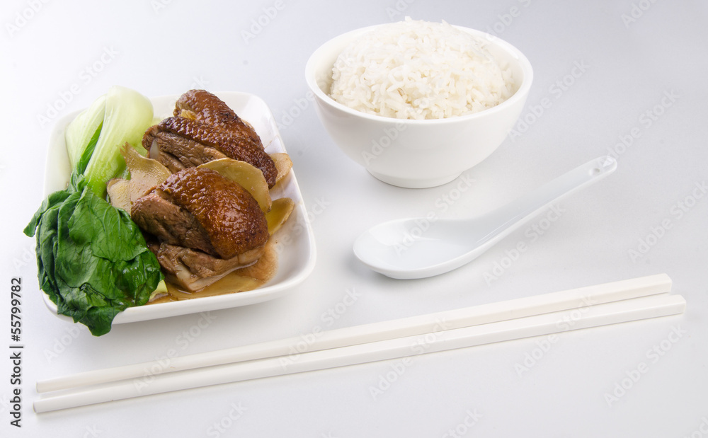 Duck with rice delicious asia food