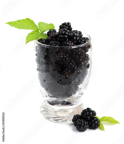 Glass of Blackberries