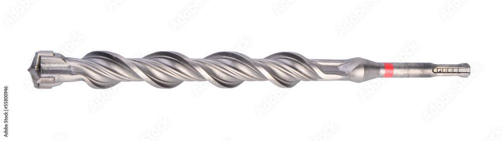 Drill bit on the white background