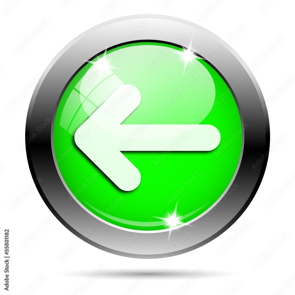 Metallic green glossy icon