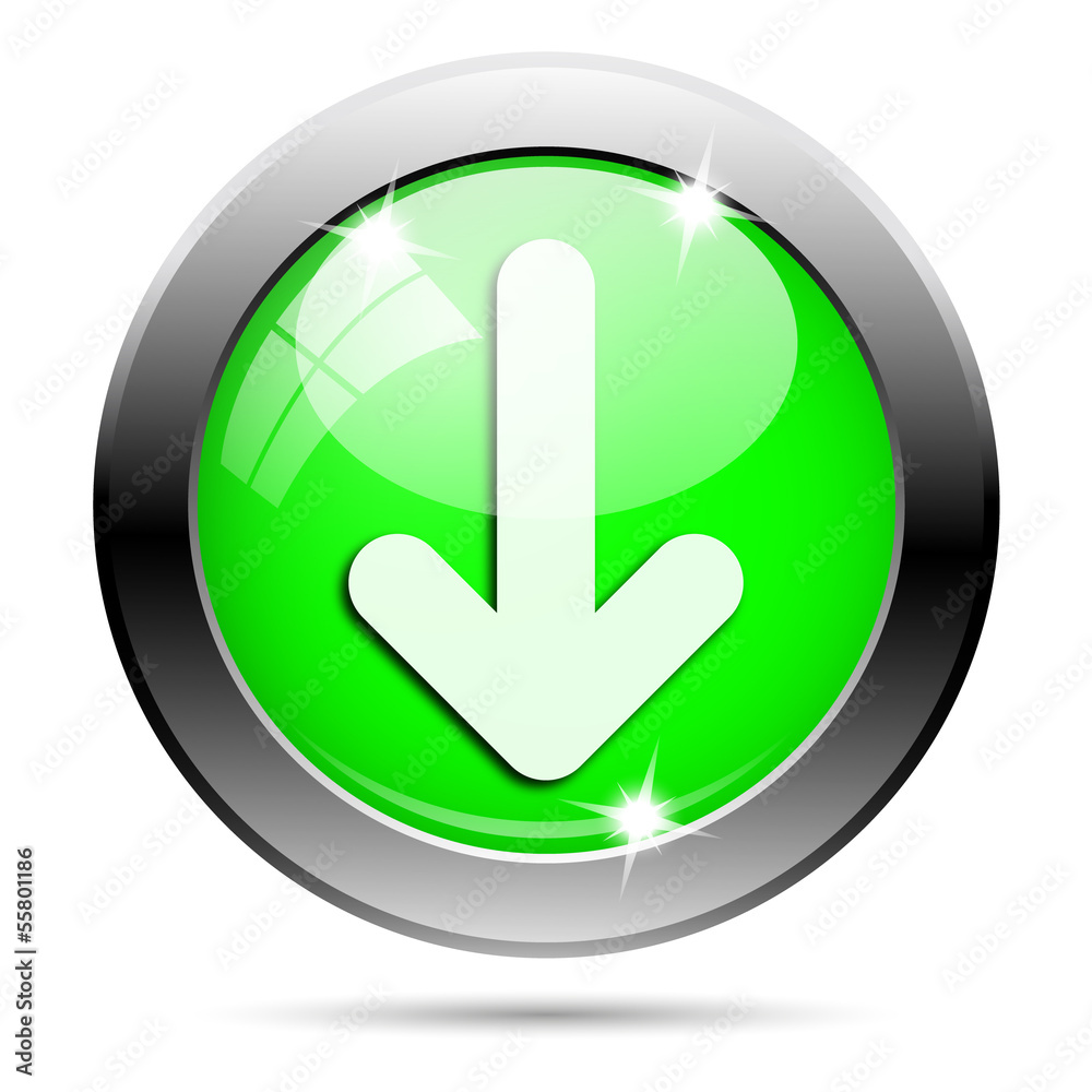 Metallic green glossy icon Metallic green glossy icon