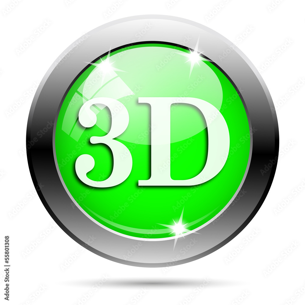 Metallic green glossy icon