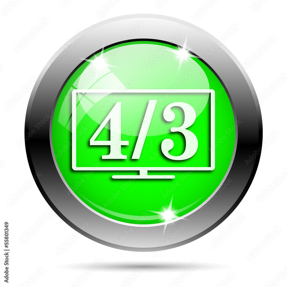 Metallic green glossy icon