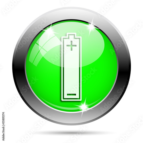 Metallic green glossy icon