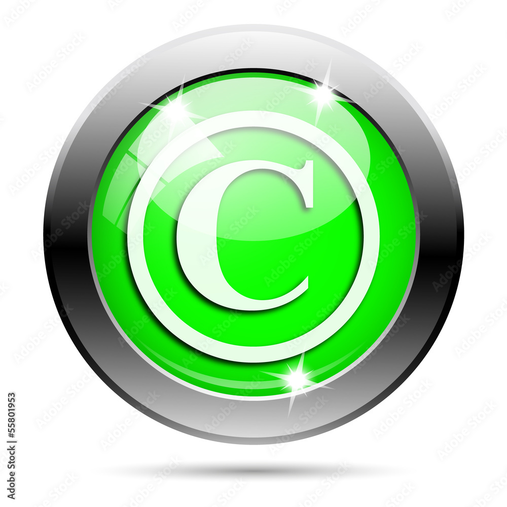 Metallic green glossy icon Metallic green glossy icon