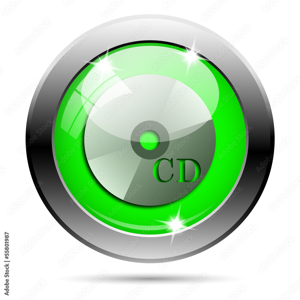 Metallic green glossy icon Metallic green glossy icon