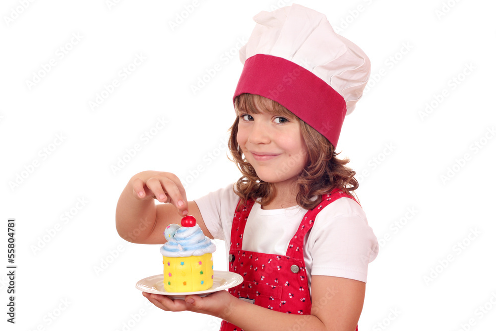 beautiful little girl with sweet cupcake beautiful little girl with sweet cupcake