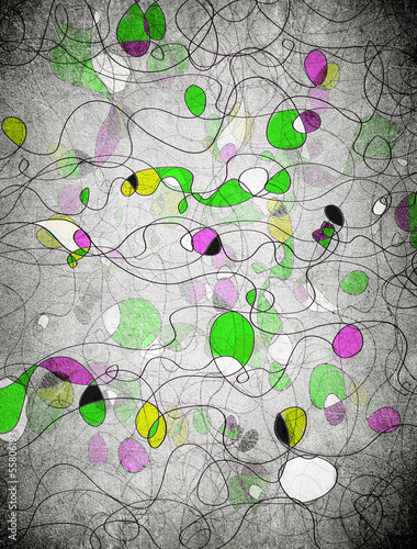 colored abstract background mirò style