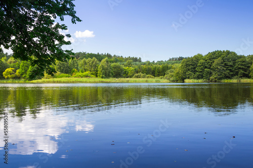 Idyllic scenery of the lake in Poland