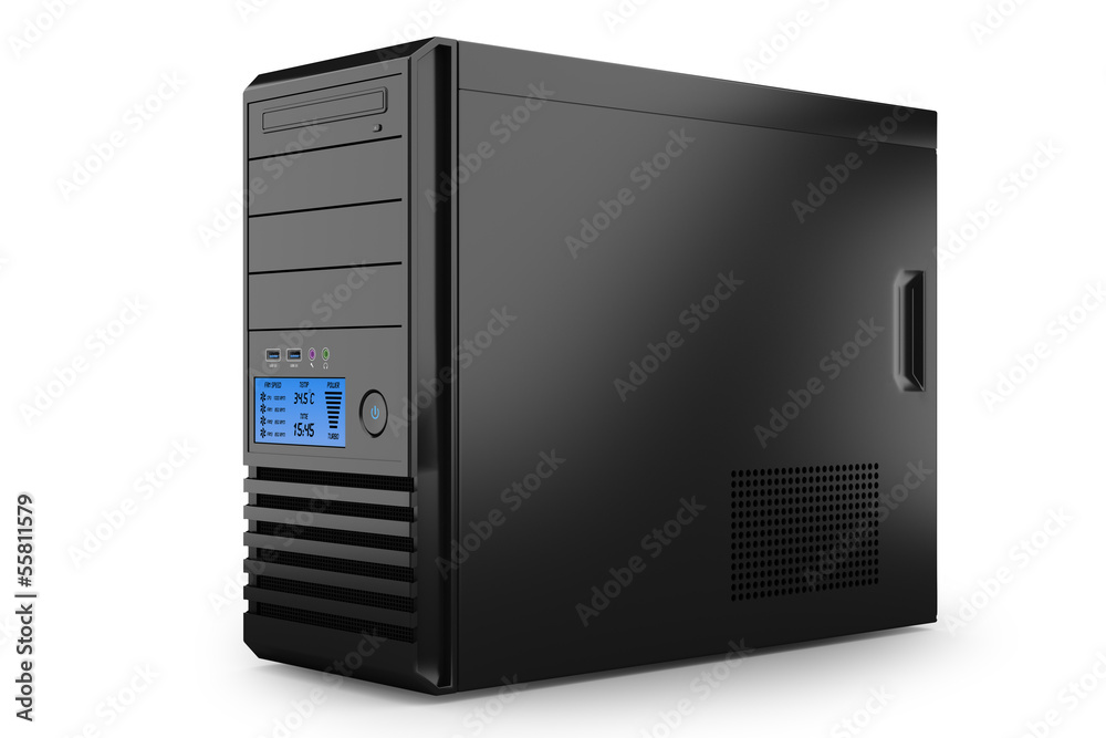 Case tower desktop home PC. Workstation computer Case tower desktop home PC. Workstation computer