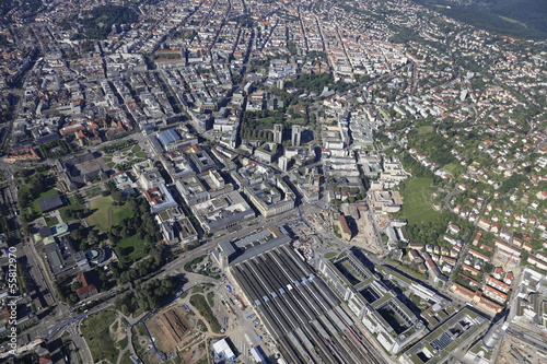 Hauptbahnhof Stuttgart Luftbild August 2013