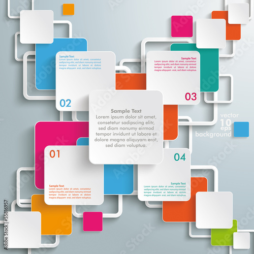 Colorful Rectangles Squares Cross Design