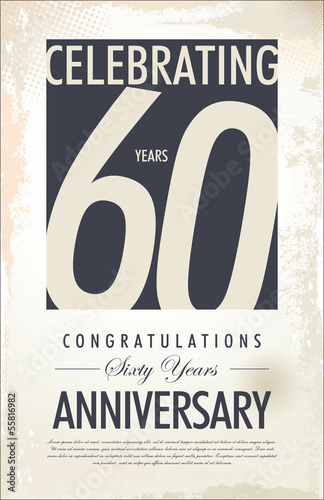 60 years anniversary background