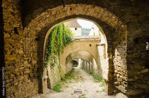 Stone Corridor To An Ancient Castle Dungeon